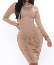 Load image into Gallery viewer, Take Your Man Ruched Dress
