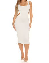 Load image into Gallery viewer, Stop the Presses Ribbed Midi Dress
