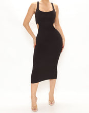 Load image into Gallery viewer, Stop the Presses Ribbed Midi Dress
