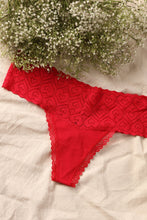 Load image into Gallery viewer, Like Magic Lace Thong Panty - Red

