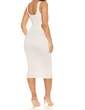 Load image into Gallery viewer, Stop the Presses Ribbed Midi Dress
